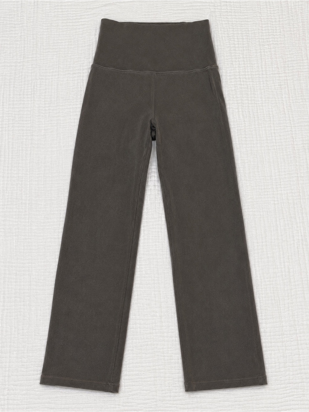 Brandy Melville Grey High-Waist Fold-over Flare Leggings